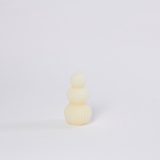 VELA 3 BOLAS BEIGE 12,5 X 6 CM.
