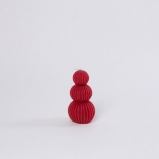 VELA 3 BOLAS ROJA 12,5 X 6 CM