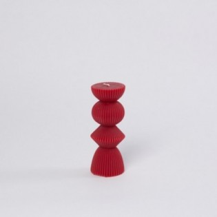 VELA 3 BOLAS ROJA 14,5 X 5 CM.