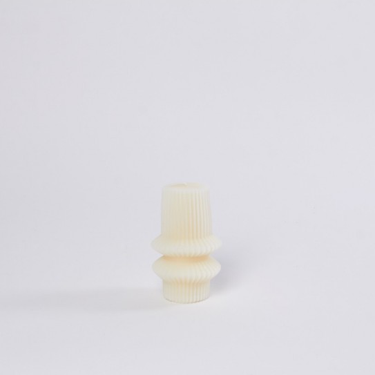 VELA RAYADA GRIS 14,5 X 5 CM.