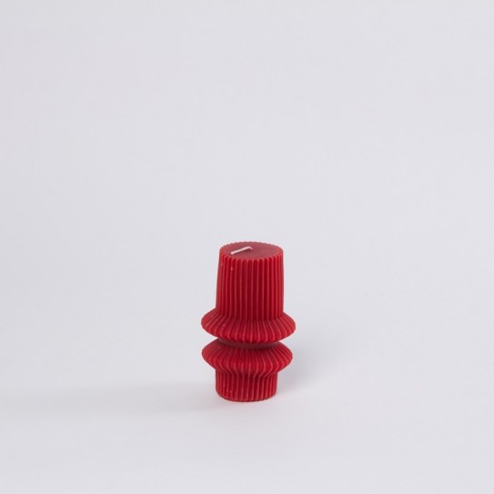 VELA RAYADA ROJA 14,5 X 5 CM.