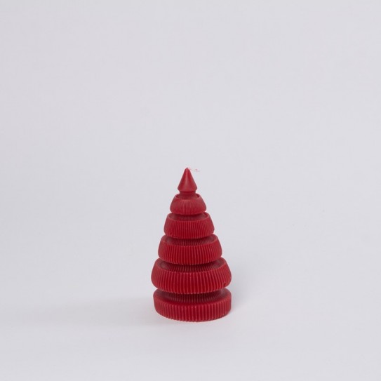 VELA ARBOL ROJA 13,5 X 7,5 CM
