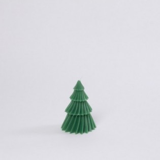 VELA ARBOL OBLIC VERDE 11,7 X 7,5 CM.