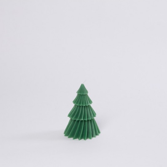 VELA ARBOL OBLIC VERDE 11,7 X 7,5 CM.