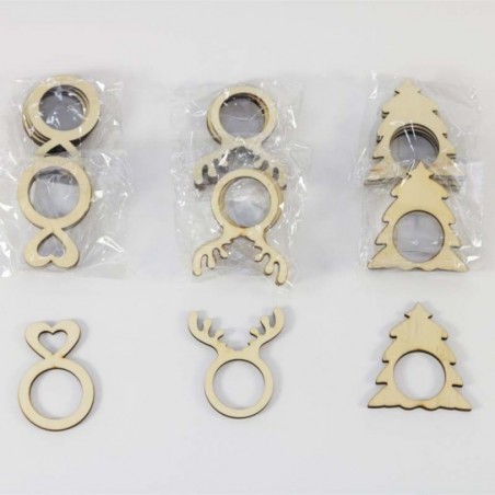 SERVILLETERO MADERA 8,5 X 8,5 CM. 3 DISEÑOS.