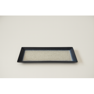BANDEJA BICOLOR NEGRO GRIS 32CM X 13,2CM