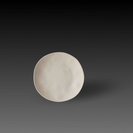 PLATO POSTRE IRREGULAR BLANCO MATE 21,5CM
