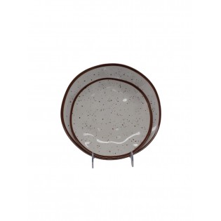 PLATO PUNTO MARRON 26,5CM 2