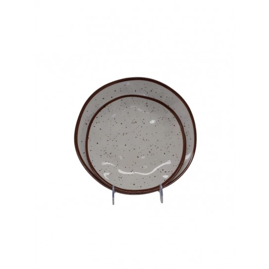 PLATO PUNTO MARRON 26,5CM