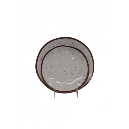 PLATO PUNTO MARRON 26,5CM