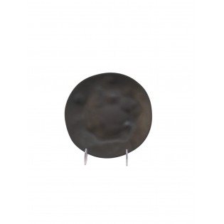 PLATO POSTRE IRREGULAR NEGRO MATE 21,5CM