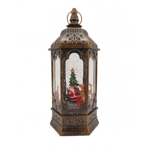 LAMPARA HEXAG DE 10,2 X 9 X 23 CM. CON LUZ Y MUSICA