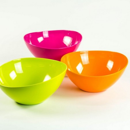 ENSALADERA IRREGULAR VERDE LISO - 25 x 11 cm