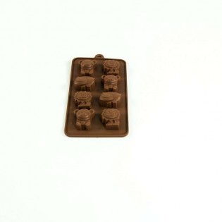MOLDE SILICONA BOMBÓN ANIMALITOS - 21 x 11.3 cm