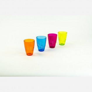 VASO BAJO ONDAS COLORES - Ø 8,5 x 11.7 cm