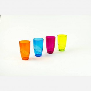VASO ALTO ONDAS COLORES - Ø 9 x 15 cm
